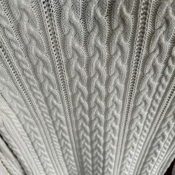 Croft & Barrow White Ladies Cable Knit Sweater EUC Size S - Picture 3 of 11